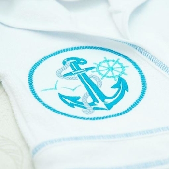 Халат BetiS Якір, махра, р.104, білий (27077489) - Pampik - 2