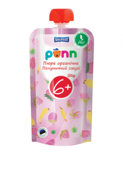 Пюре Ponn Pouch Полуничний смузі, 110 г - Pampik