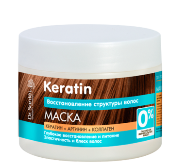 Маска для волосся Dr.Sante Keratin, 300 мл - Pampik