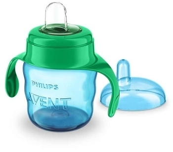 Чашка з м'яким носиком і ручками Philips Avent 6+, зелений, 200 мл (SCF551/00) - Pampik - 2