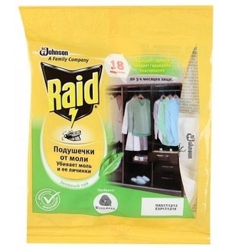 Подушечки антиміль Raid Зелений чай, 18 шт. - Pampik