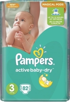 Підгузки Pampers Active Baby-Dry 3 (5-9 кг), 82 шт. - Pampik - 2
