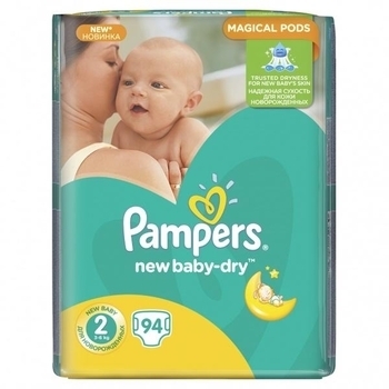 Підгузки Pampers New Baby-Dry 2 (3-6 кг), 94 шт. - Pampik - 2