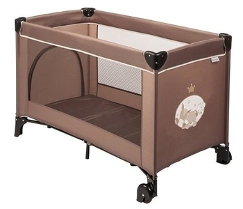 Манеж з колесами Nattou Макс, Ноа і Том, коричневий (10679) - Pampik