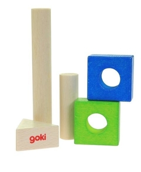 Конструктор деревянный Goki Строительные блоки, 88 деталей (58589) - Pampik - 2