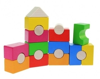 Конструктор дерев'яний Goki Райдужна вежа (58587) - Pampik