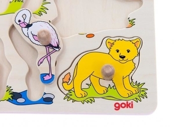 Пазл дерев'яний Goki Африканські тварини (57829) - Pampik - 2