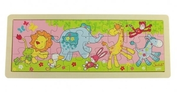 Пазл деревянный Goki Африка, 24 детали (57507) - Pampik - 5