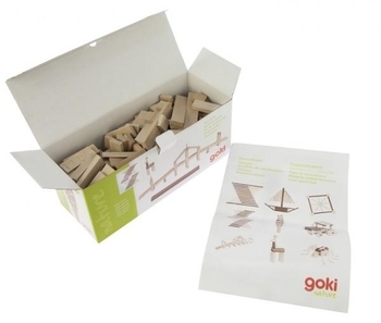 Конструктор деревянный Goki Строительные блоки II, 200 деталей (58532) - Pampik - 5