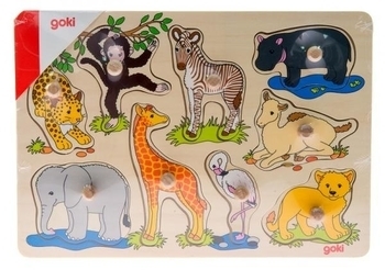 Пазл дерев'яний Goki Африканські тварини (57829) - Pampik - 3