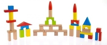 Конструктор деревянный Goki Базовый, 50 деталей (58575) - Pampik - 2