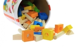 Конструктор деревянный Goki Строительные блоки, 88 деталей (58589) - Pampik - 3