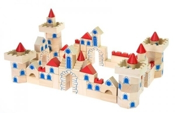 Конструктор дерев'яний Goki Замок, 145 деталей (58984) - Pampik