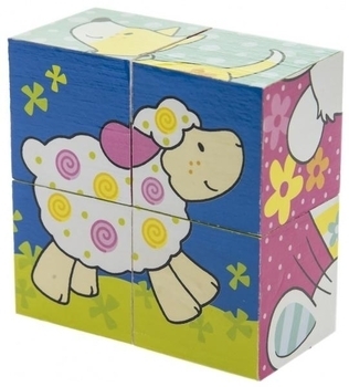 Кубики дерев'яні Goki Мої друзі Susibelle (57511) - Pampik - 5