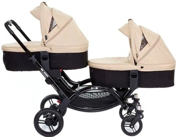 Універсальна коляска для двійні 2 в 1 ABC Design Zoom з аксесуарами Desert, бежевий (71085/509K1) - Pampik