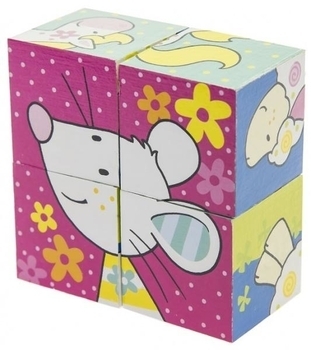 Кубики дерев'яні Goki Мої друзі Susibelle (57511) - Pampik - 2