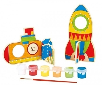 Набір для розфарбовування Hape з фоторамкою Ракета (E5119) - Pampik