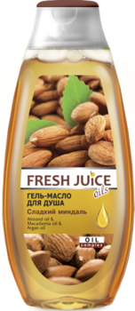Гель-масло для душа Fresh Juice Сладкий миндаль, 400 мл - Pampik