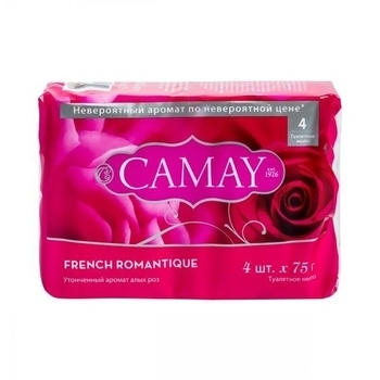 Туалетне крем-мило Camay Romantique, 4 шт., 75 г (67048278) - Pampik