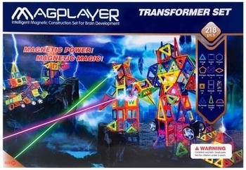 Магнитный конструктор Magplayer, 218 элементов (MPA-218) - Pampik - 5