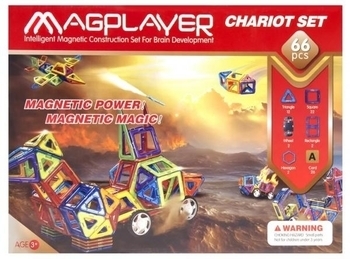 Магнитный конструктор Magplayer, 66 элементов (MPA-66) - Pampik - 5