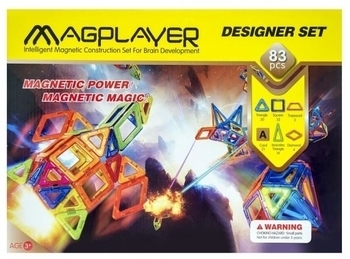 Магнитный конструктор Magplayer, 83 элемента (MPA-83) - Pampik - 4