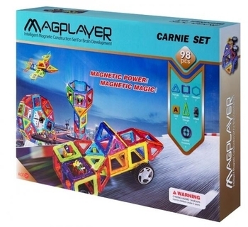 Магнітний конструктор Magplayer, 98 елементів (MPA-98) - Pampik