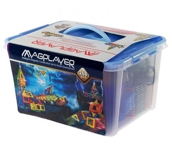 Магнітний конструктор Magplayer, 268 елементів (MPT-268) - Pampik