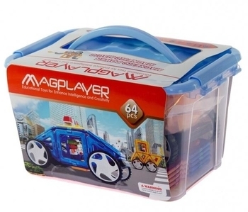 Магнитный конструктор Magplayer, 64 элемента (MPT-64) - Pampik