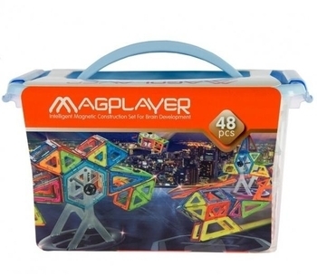 Магнітний конструктор Magplayer, 48 елементів (MPT-48) - Pampik - 4