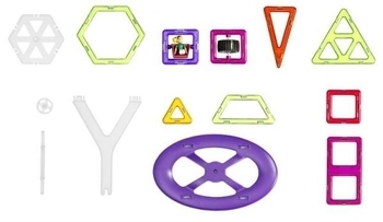 Магнітний конструктор Magplayer, 112 елементів (MPB-112) - Pampik - 3