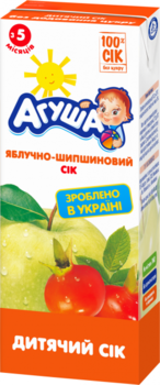 Сок Агуша Яблоко-шиповник, 200 мл - Pampik