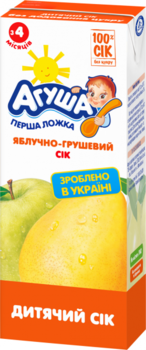 Сок Агуша Яблоко-груша, 200 мл - Pampik