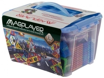 Магнітний конструктор Magplayer, 118 елементів (MPT-118) - Pampik