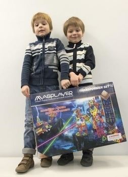 Магнітний конструктор Magplayer, 208 елементів (MPB-208) - Pampik - 4