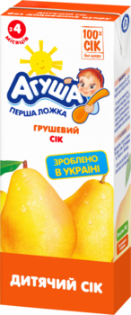 Сік Агуша Груша, 200 мл - Pampik
