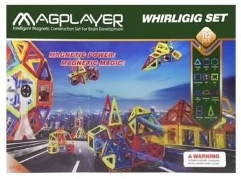 Магнітний конструктор Magplayer, 112 елементів (MPB-112) - Pampik - 5