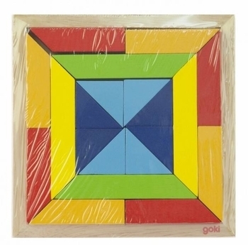 Пазл дерев'яний Goki Світ форм Квадрат (57572-3) - Pampik - 7