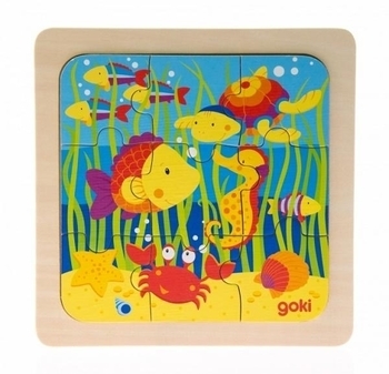 Пазл деревянный Goki Море, 9 элементов (57499-4) - Pampik