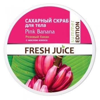Цукровий скраб для тіла Fresh Juice Рожевий банан, 225 мл - Pampik