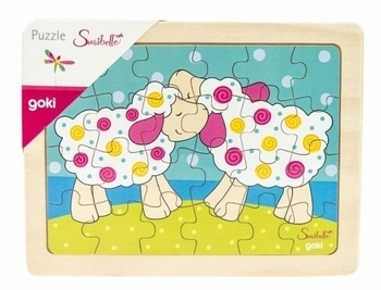 Пазл дерев'яний Goki Овечки Susibelle, 24 елемента (57506-2) - Pampik - 3