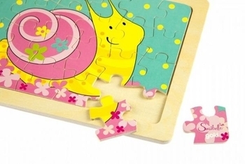 Пазл дерев'яний Goki Равлик Susibelle, 24 елемента (57506-1) - Pampik - 2