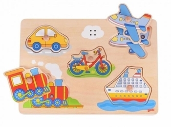 Пазл звуковий Goki Транспорт (57519G) - Pampik - 3