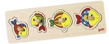 Пазл-вкладыш Goki Рыбки (57516G-2) - Pampik