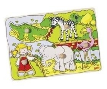 Пазл-вкладыш Goki Зоопарк (57515G-2) - Pampik