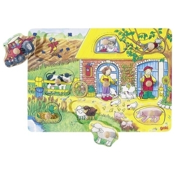 Пазл-вкладыш Goki Ферма (57805G) - Pampik