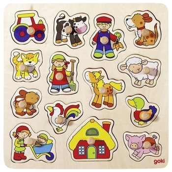 Пазл-вкладиш Goki Наша ферма (57575G) - Pampik