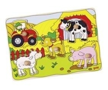 Пазл-вкладыш Goki Ферма (57515G-1) - Pampik