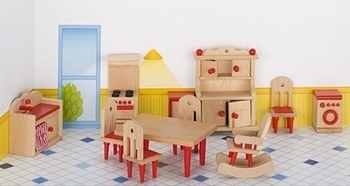 Набор для кукол Goki Мебель для кухни, 11 предметов (51951G) - Pampik - 2