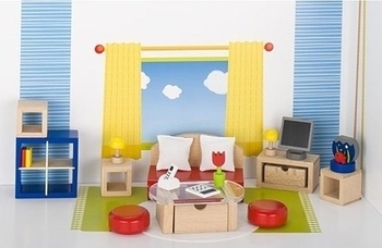 Набор для кукол Goki Мебель для гостиной II, 28 предметов (51749G) - Pampik - 2